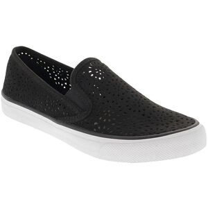 Sperry Women's Size 5 US Black Sneakers Seaside Perforated Slip On Memory Foam